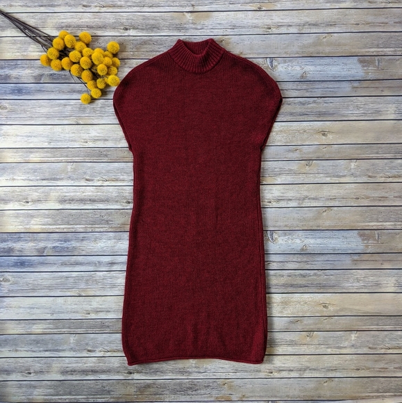 Athleta Pinewood Red Wool Knit Sweater Dress - Picture 2 of 9